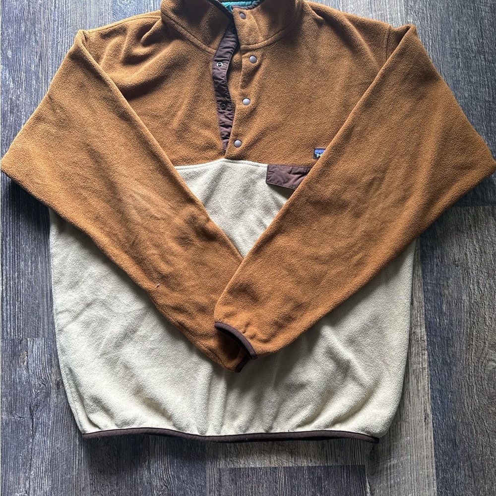Patagonia Men's Turtleneck Sweater - Brown and Cream